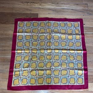 Vintage Abstract Geometric Multicolored Acetate Handkerchief Scarf